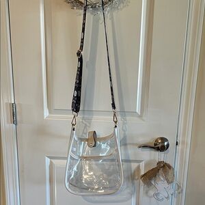 Clear Crossbody Bag with Black Strap